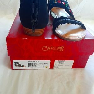 Brand new in box black Carlos Santana Sandals. Womens Size 10
